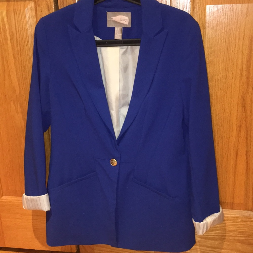 F21 Royal blue blazer